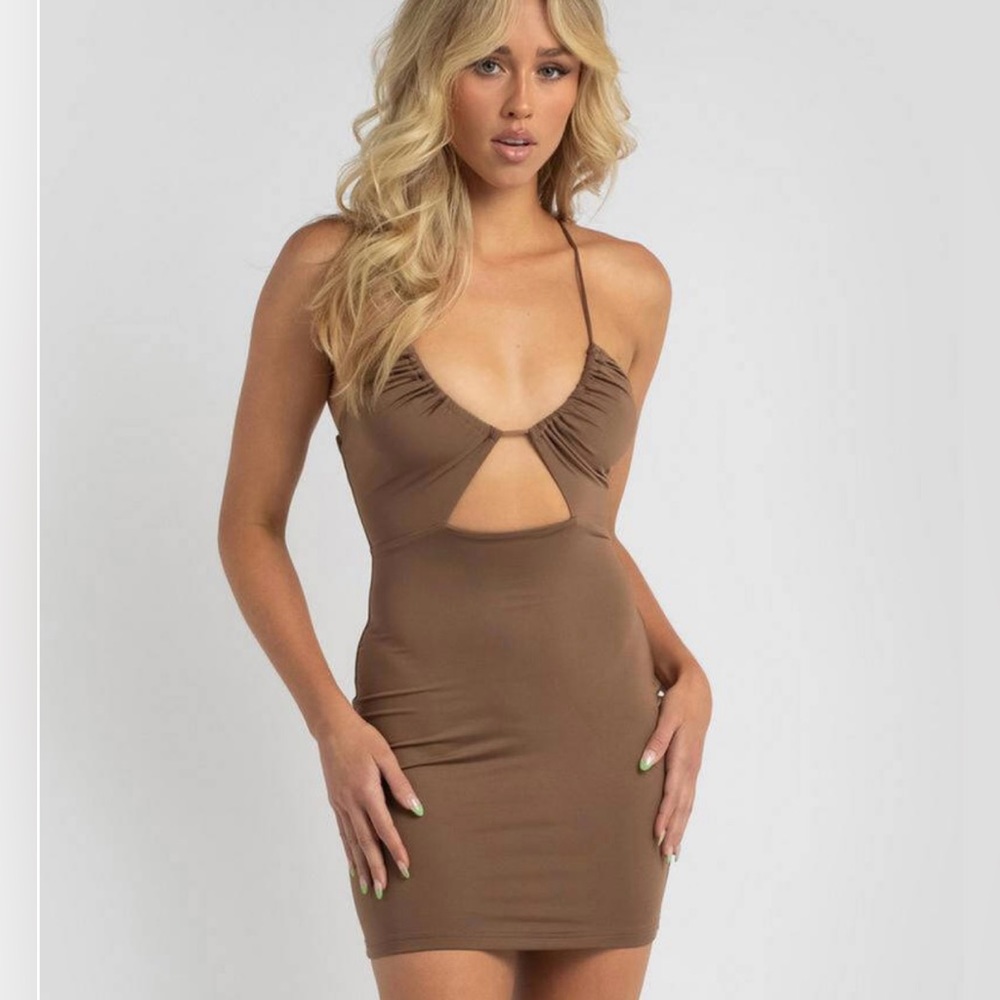 Luvalot Brown Mini Dress